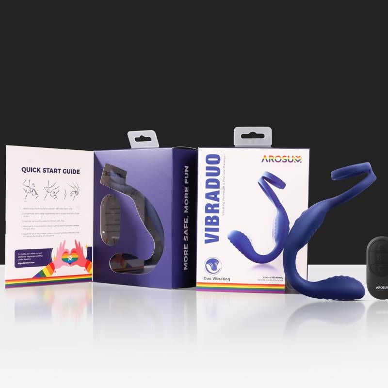 VibraDuo Vibrating Anal Probe and Perineum Stim with Cockring image 7