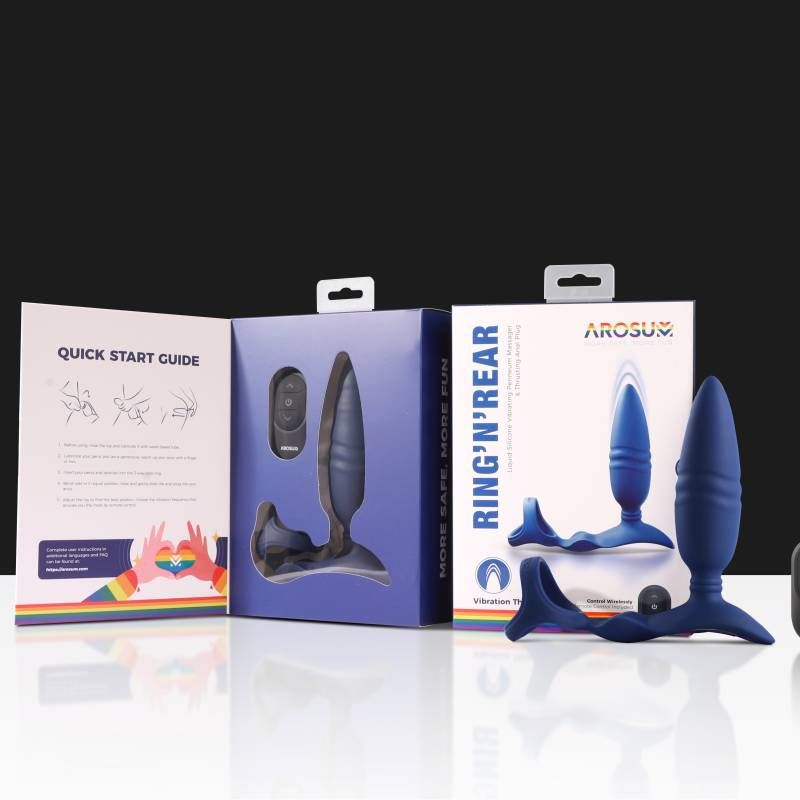 Ring n Rear Dual Thrusting Anal Probe with Cockring and Remote image 6