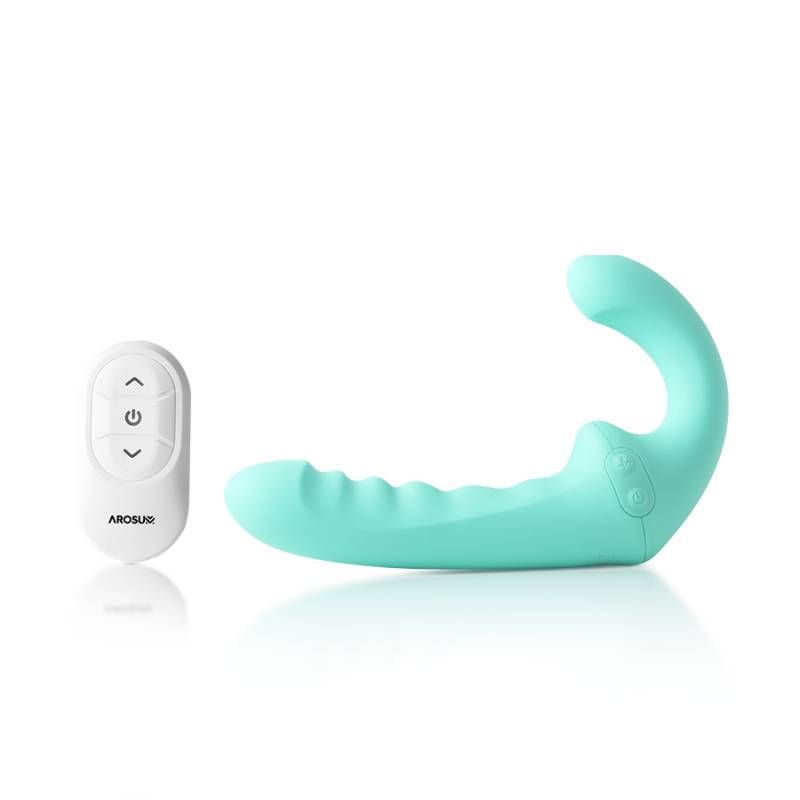 VibraTwin Rechargeable Come Hither Strapless Strap On with Remote image 1
