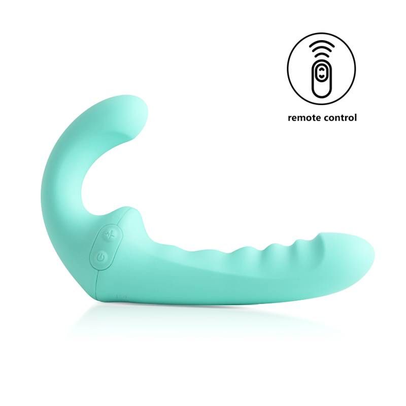 VibraTwin Rechargeable Come Hither Strapless Strap On with Remote image 2