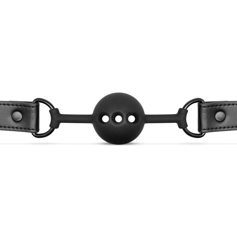 Breathable Silicone Ball Gag Black image 3