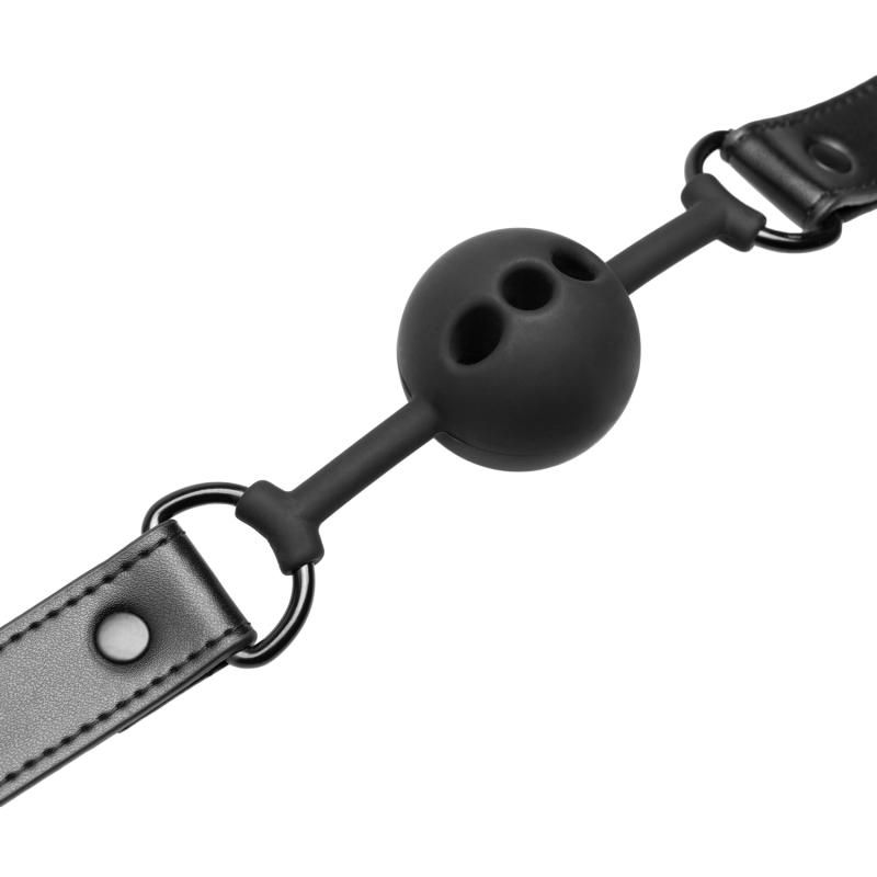 Breathable Silicone Ball Gag Black image 6