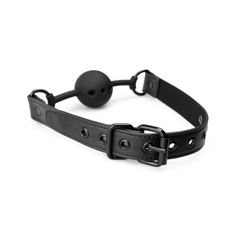 Breathable Silicone Ball Gag Black image 8