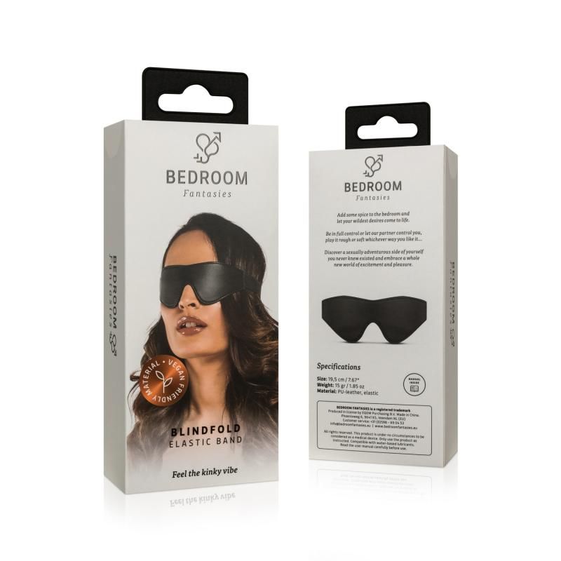 Faux Leather Blindfold Black image 6