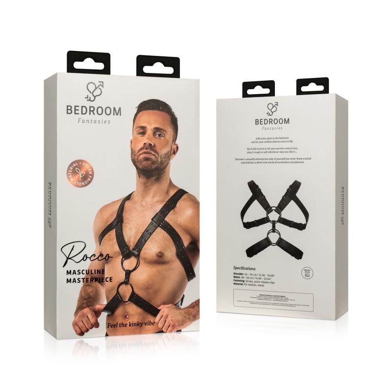 Rocco Bondage Harness Black image 5