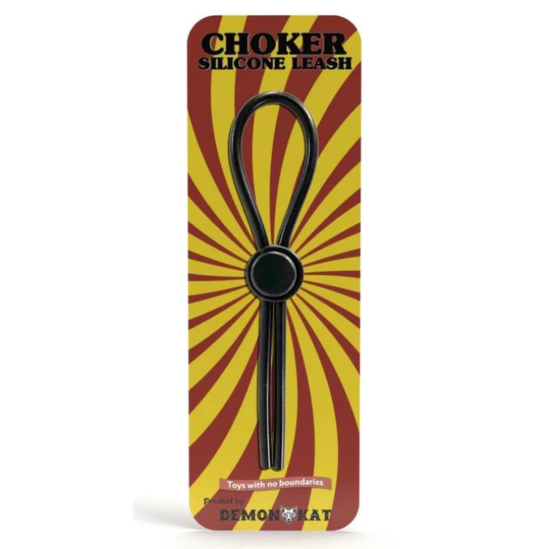 Silicone Choker Leash Black image 1