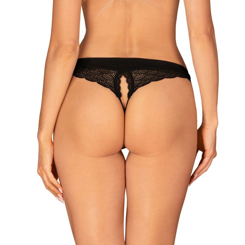 Chemeris Crotchless Panties Black image 2