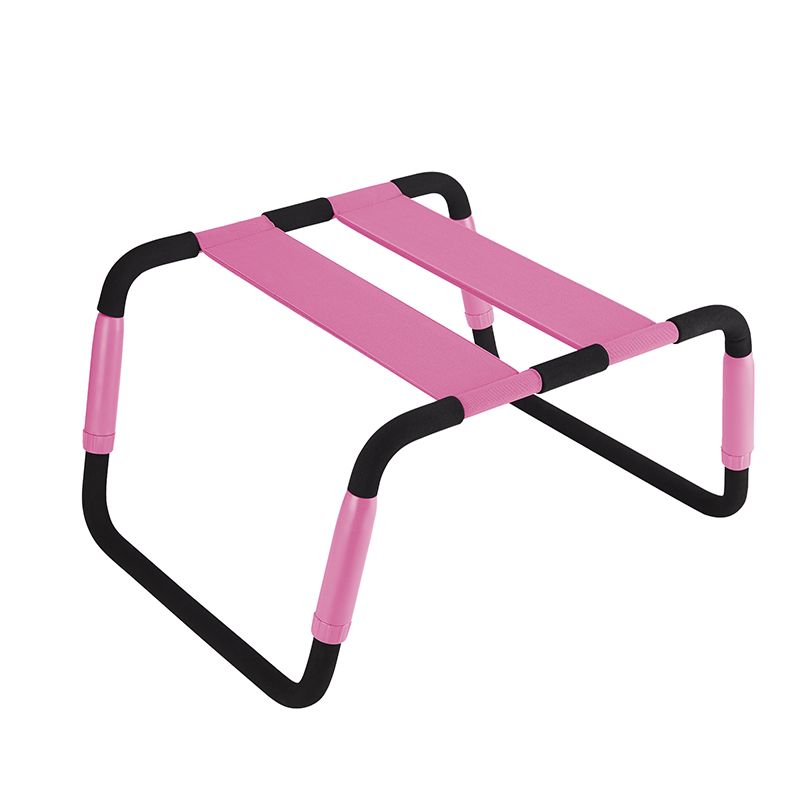 Sex Chair Adjustable Height Pink PU Seat image 1