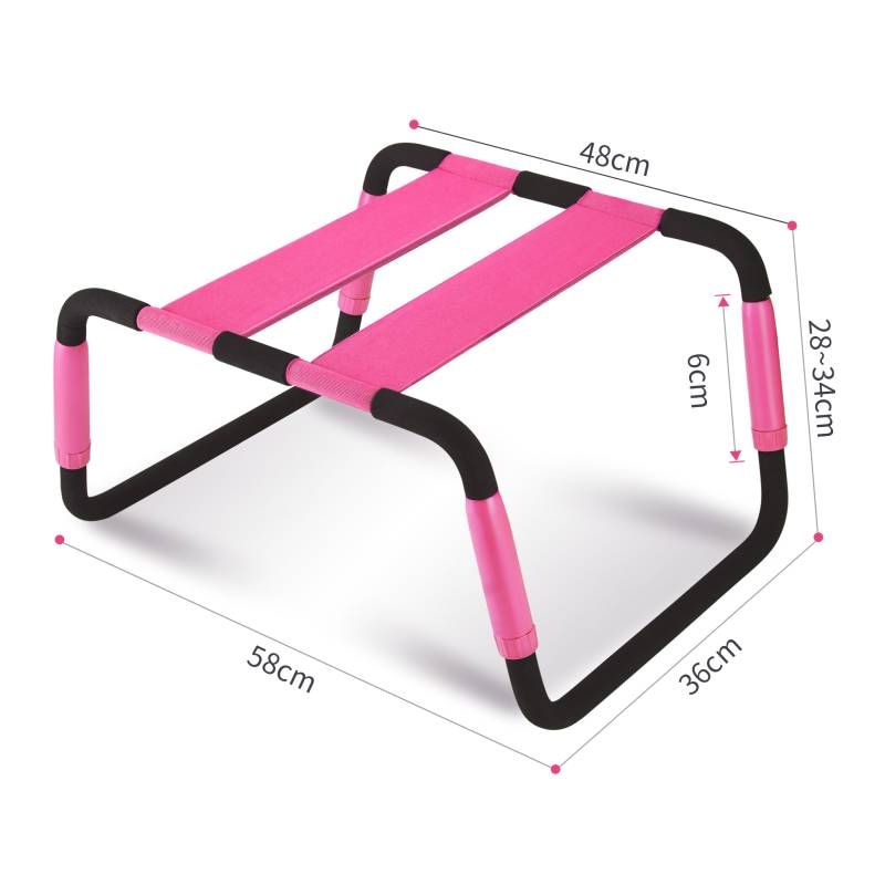 Sex Chair Adjustable Height Pink PU Seat image 3