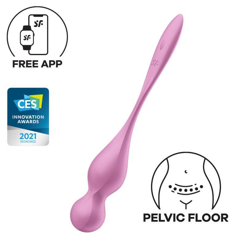 Satisfyer Love Birds 1 Kegel Pelvic Floor Trainer w Connect App Pink image 5