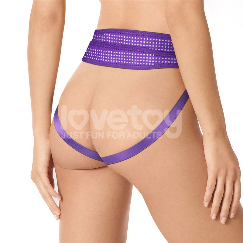 Easy Strap on Harness Polka Dot Purple image 4