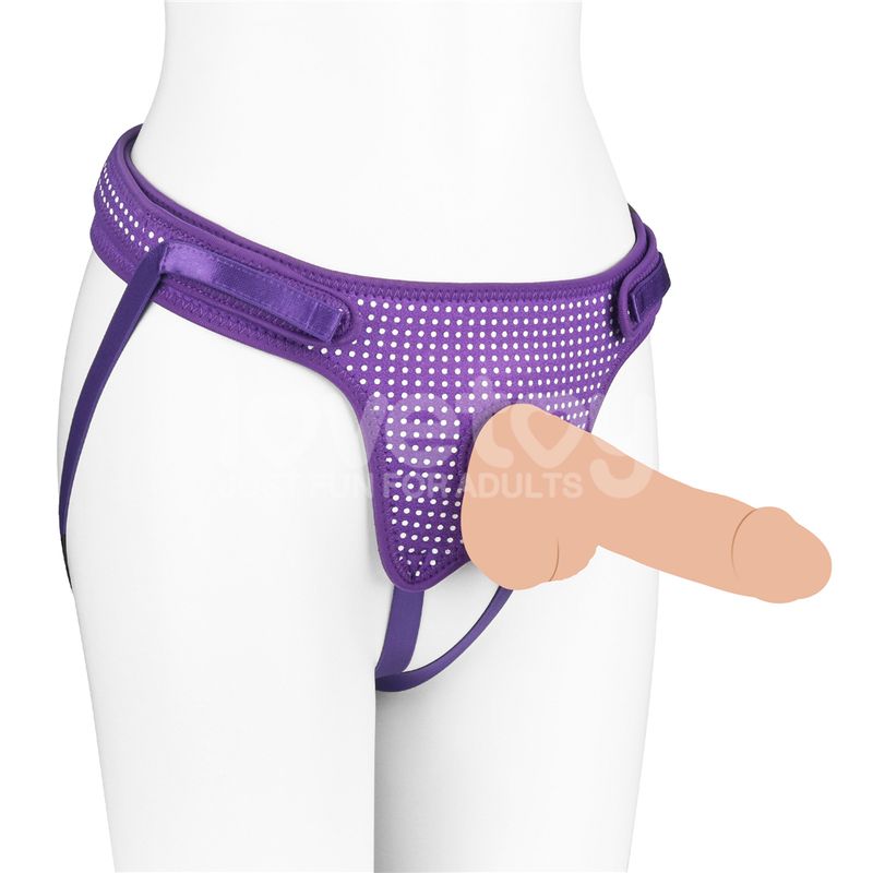 Easy Strap on Harness Polka Dot Purple image 5