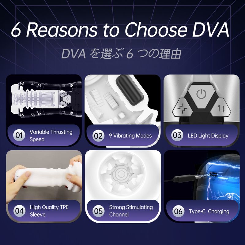 DVA Automatic USB Thrusting and Vibrating Masturbator image 5