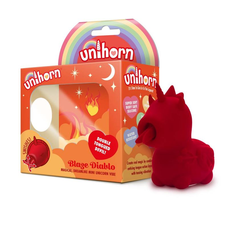 Unihorn Blaze Diablo Fork Tongue Massager Red image 1