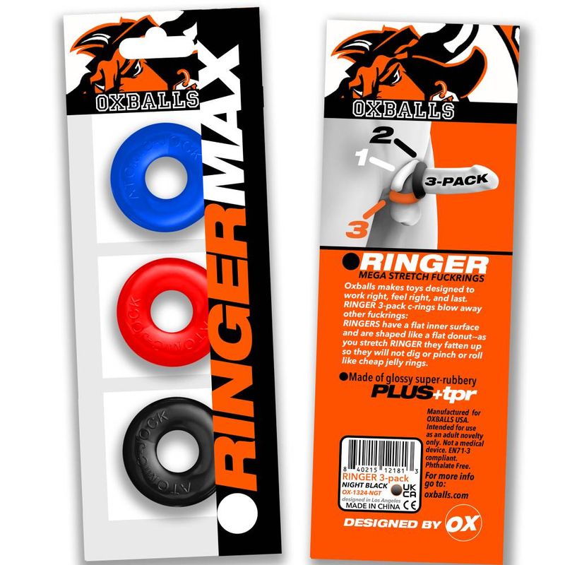 Ringer Max 3 Pc Multi Colour Cockring Set image 2