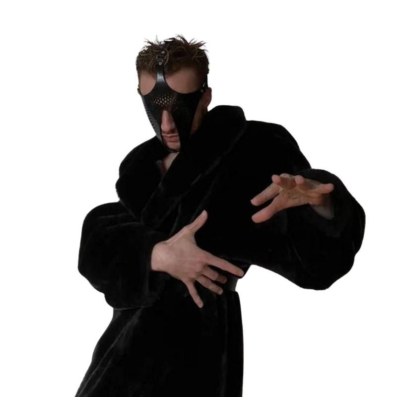 Ex Machina Genuine Leather Mask Black image 3