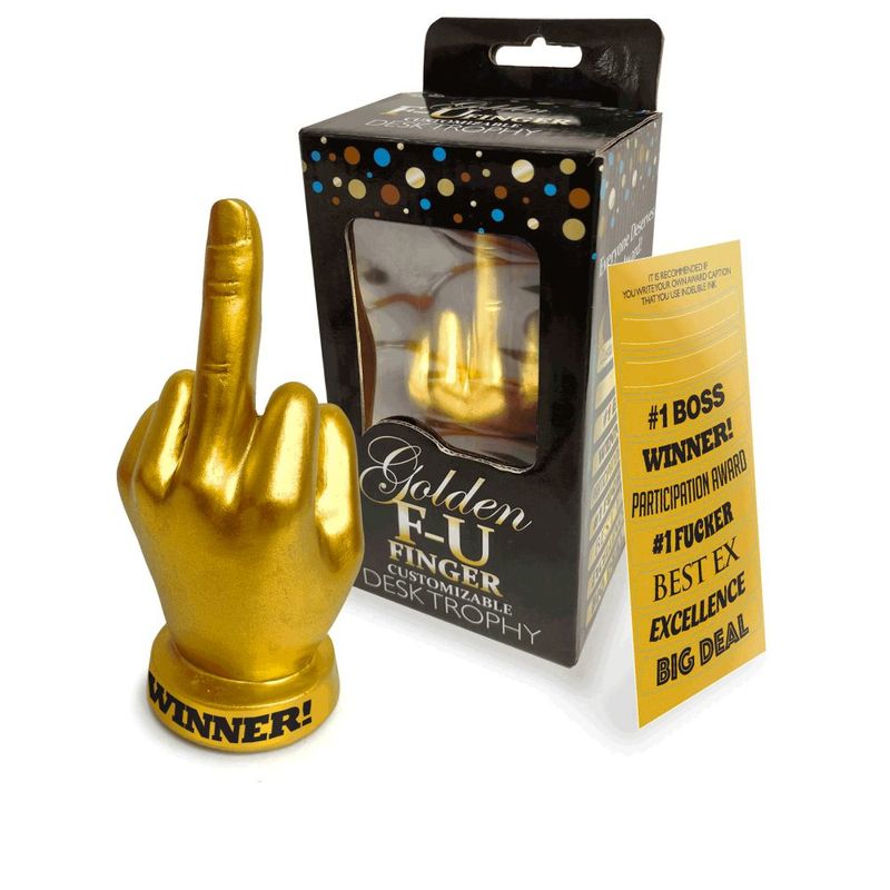 Golden FU Finger Trophy image 2