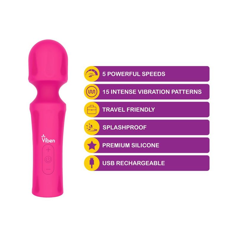 Viben Mighty Muse Massager Hot Pink image 4