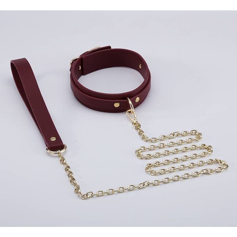 8 Pc Deluxe Bondage Play Kit Burgundy Gold image 7