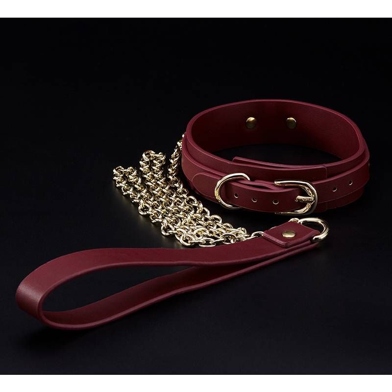 8 Pc Deluxe Bondage Play Kit Burgundy Gold image 9