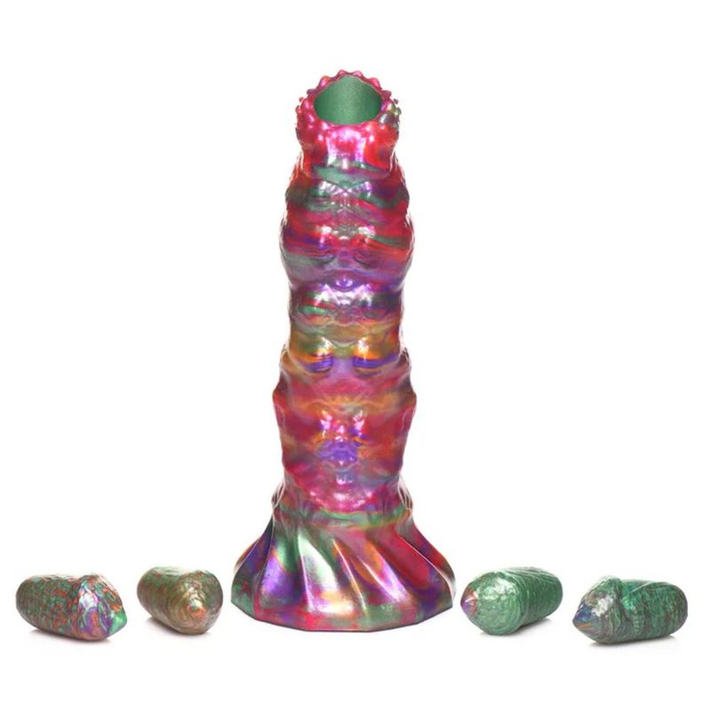 Larva Silicone Ovipositor Dildo w/ Eggs image 1