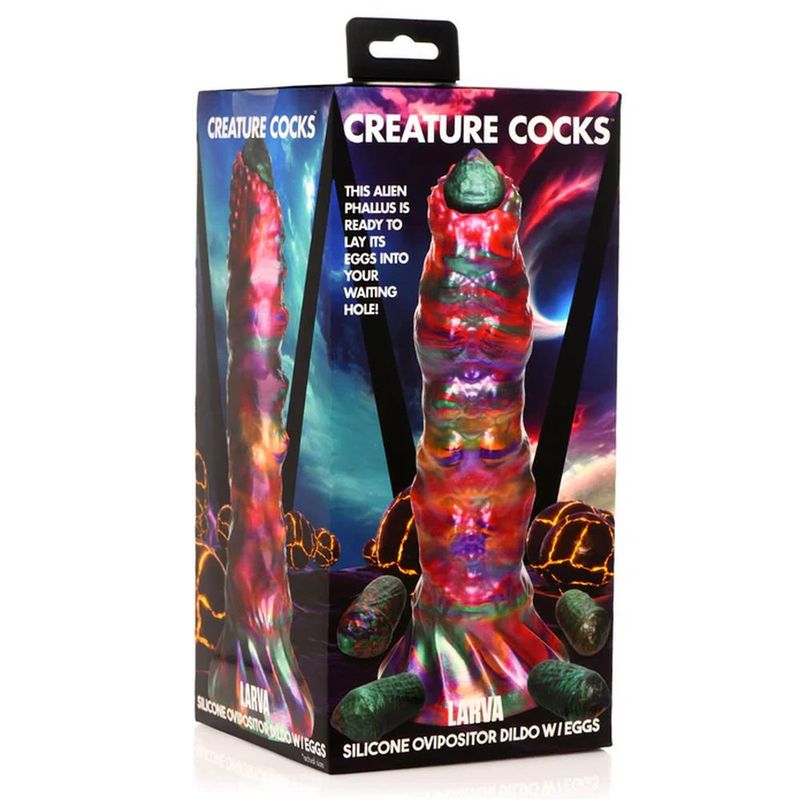 Larva Silicone Ovipositor Dildo w/ Eggs image 7
