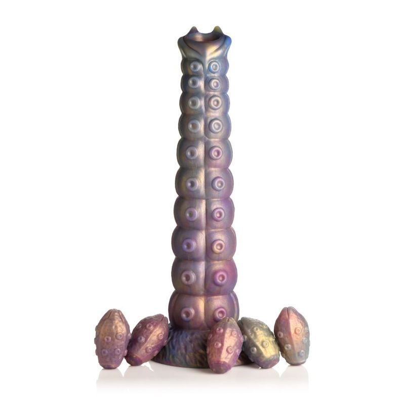 Deep Invader Tentacle Ovipositor Silicone Dildo with Eggs image 1