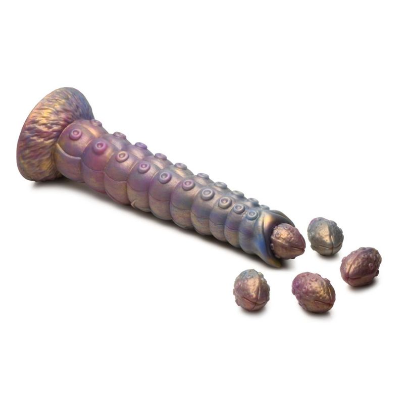 Deep Invader Tentacle Ovipositor Silicone Dildo with Eggs image 2