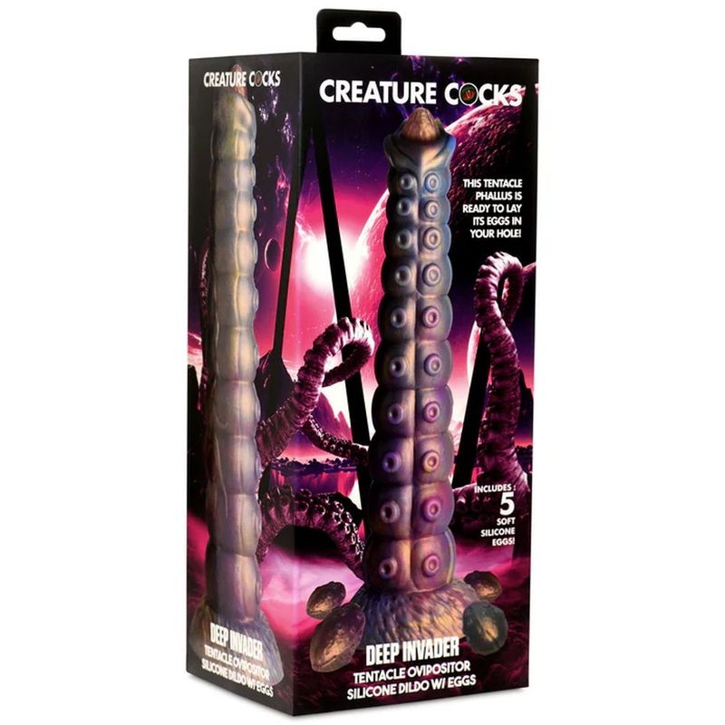 Deep Invader Tentacle Ovipositor Silicone Dildo with Eggs image 8