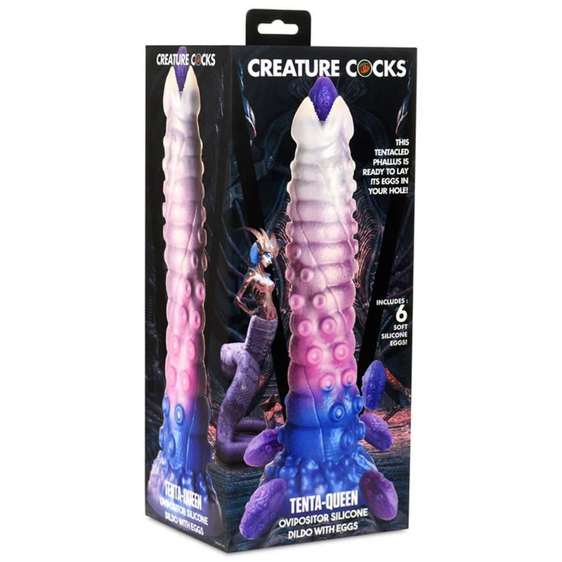 Tenta-Queen Ovipositor Silicone Dildo with Eggs image 6