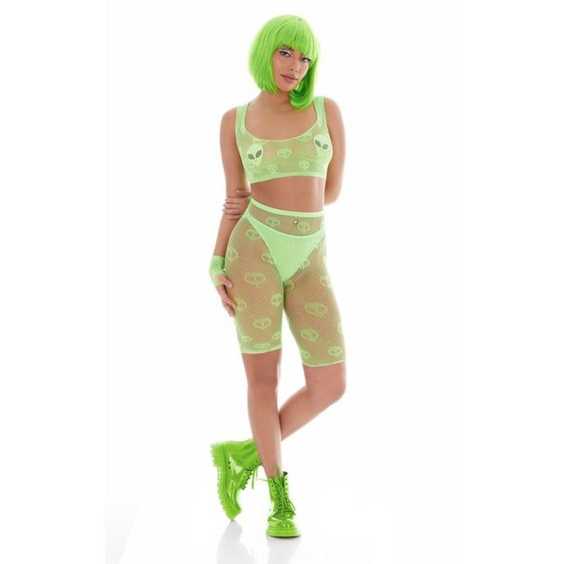 Out of This World Green Bodysuit Set with Alien Pasties image 1