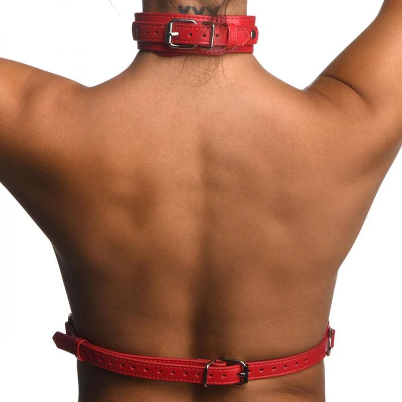 Red Female Chest Harness S/M image 6