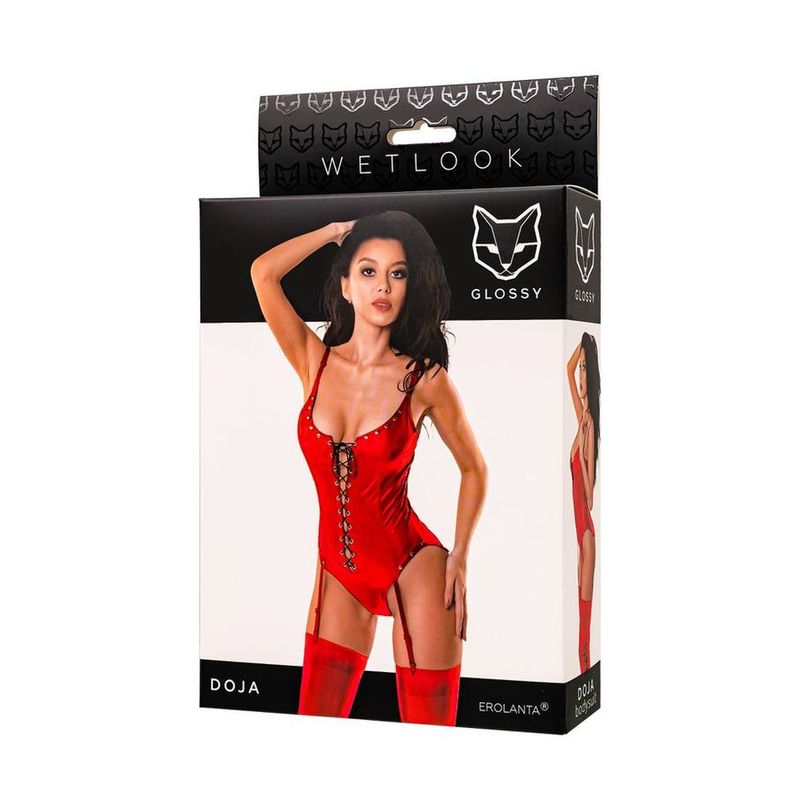 Glossy Bessie Dress Red image 19