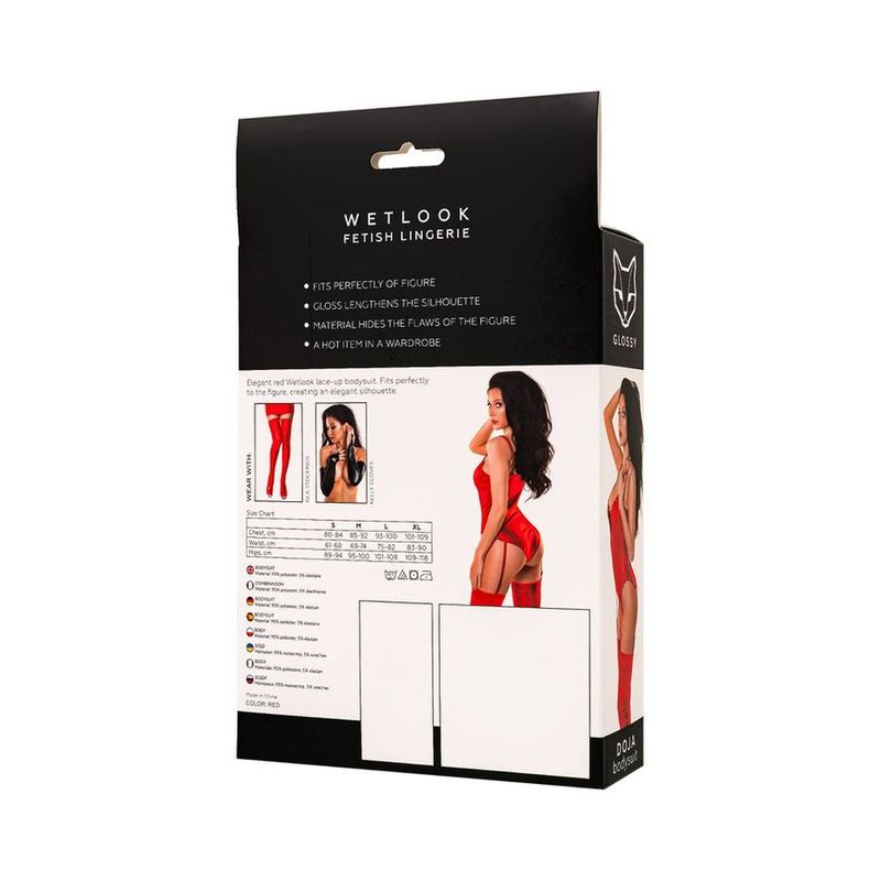 Glossy Bessie Dress Red image 32