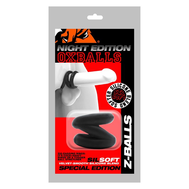 Z-Balls Zig-Zag Cock Ring / Ball Stretcher Night image 4