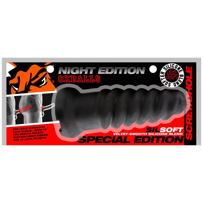Screwdhole Screwd-In Open Tip Masturbator Night image 4