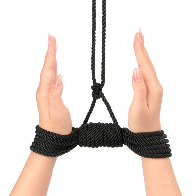 Rebellion Reign Ebony 10m Silky Bondage Rope Black image 2