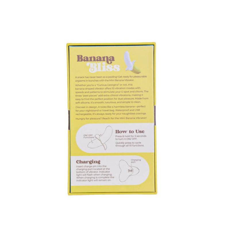 Banana Bliss 13cm Silicone Slimline Vibrator Massager image 5
