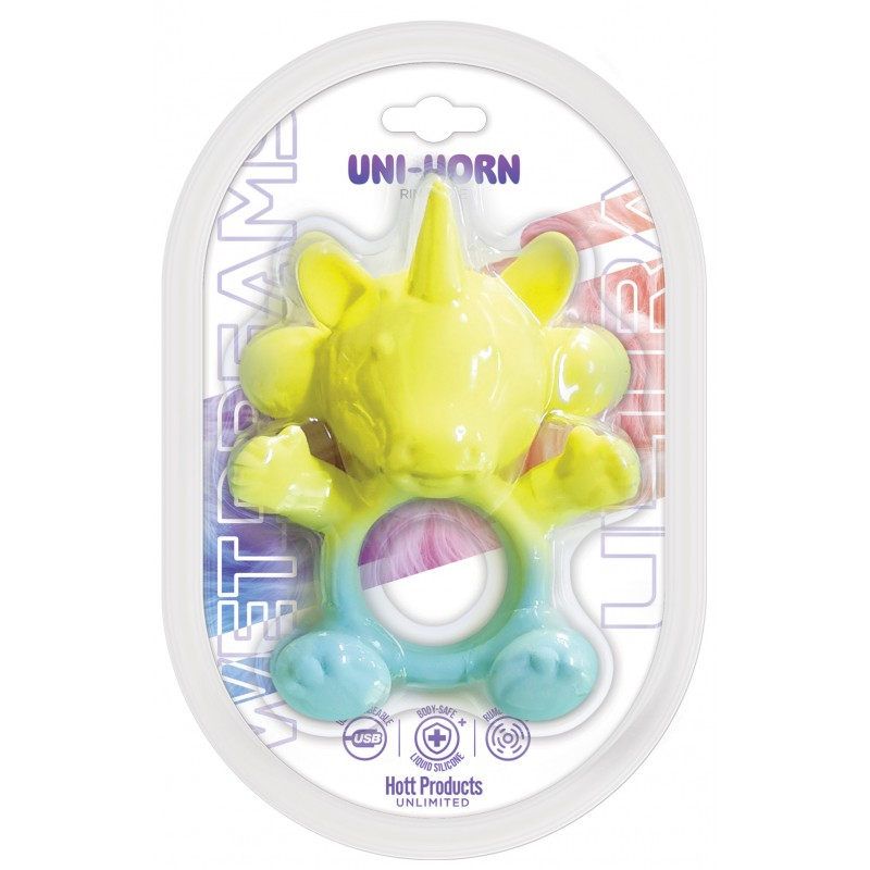 Wet Dreams Ultra 20 Mode USB Silicone UniHorn Cock Ring image 2