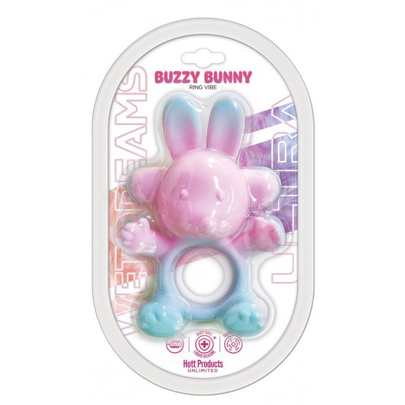 Wet Dreams Ultra 20 Mode USB Silicone Buzzy Bunny Cock Ring image 2