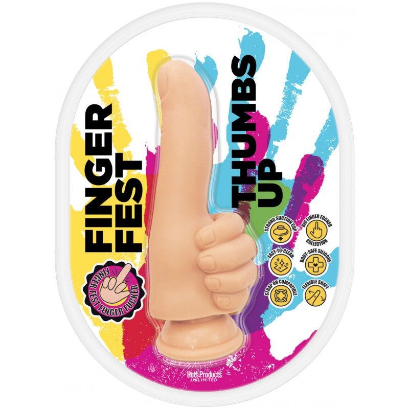 Finger Fest Dildo Thumbs Up Flesh image 2