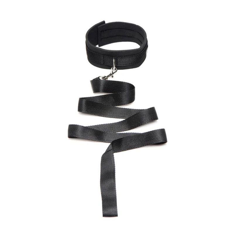 Neoprene Collar And Leash Set Black image 3
