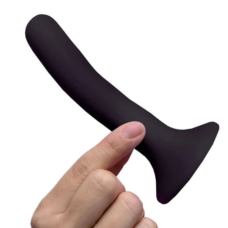 Black Silicone Strap-On Dildo Small image 1