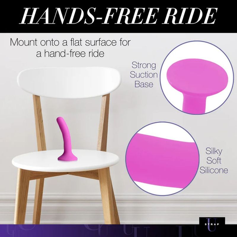 Pink Silicone Strap-On Dildo Small image 7