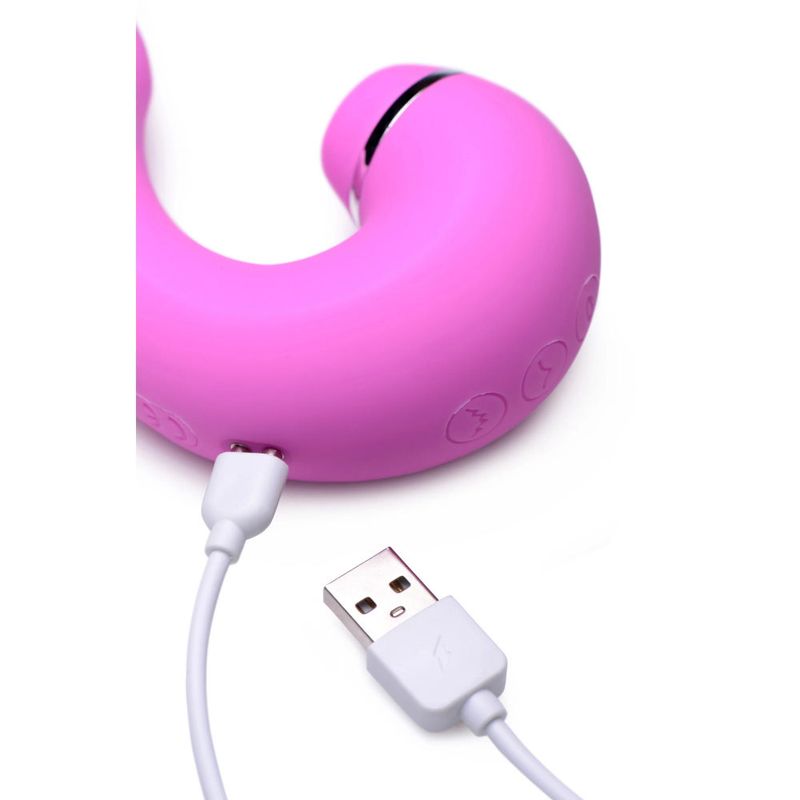 Shegasm 5 Star 10X Tapping G-Spot Vibe w Suction Pink image 3