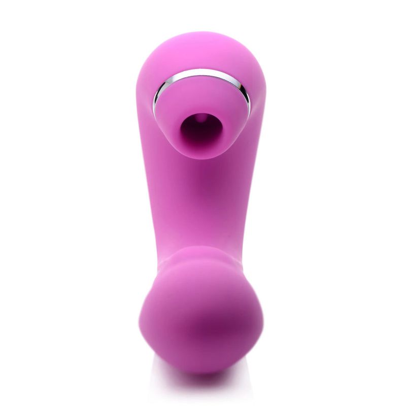 Shegasm 5 Star 10X Tapping G-Spot Vibe w Suction Pink image 4