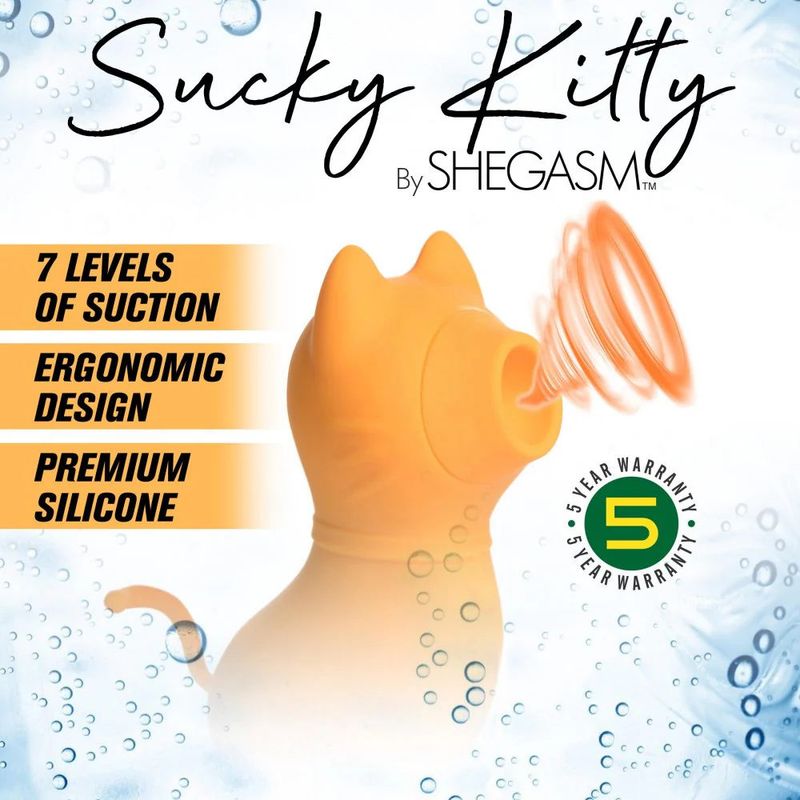 Sucky Kitty 7X Clitoral Stimulator Orange image 2