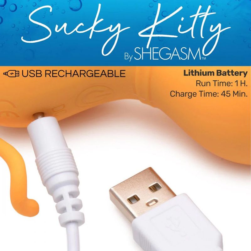 Sucky Kitty 7X Clitoral Stimulator Orange image 5
