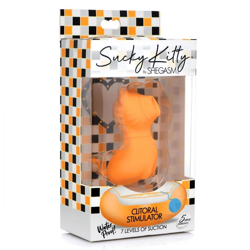 Sucky Kitty 7X Clitoral Stimulator Orange image 6