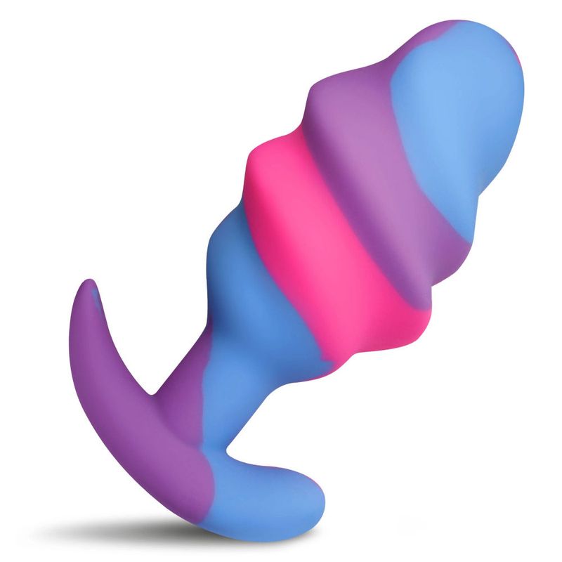Unicorn Swirl Silicone Butt Plug Large image 1